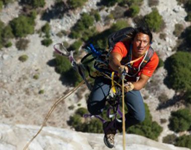 Jimmy Chin climbing Kilimanjaro