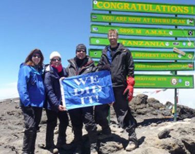 The new summit sign at Uhuru Peak