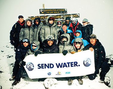 Trekkers of Summit on Summit at Uhuru Peak