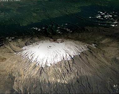 Arial view of Kilimanjaro