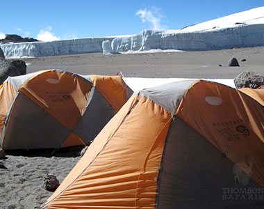 Crater camp on Mt. Kilimanjaro