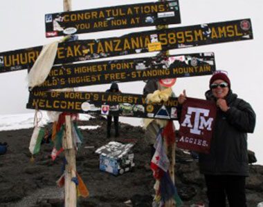 Alice Liles at Uhuru Peak