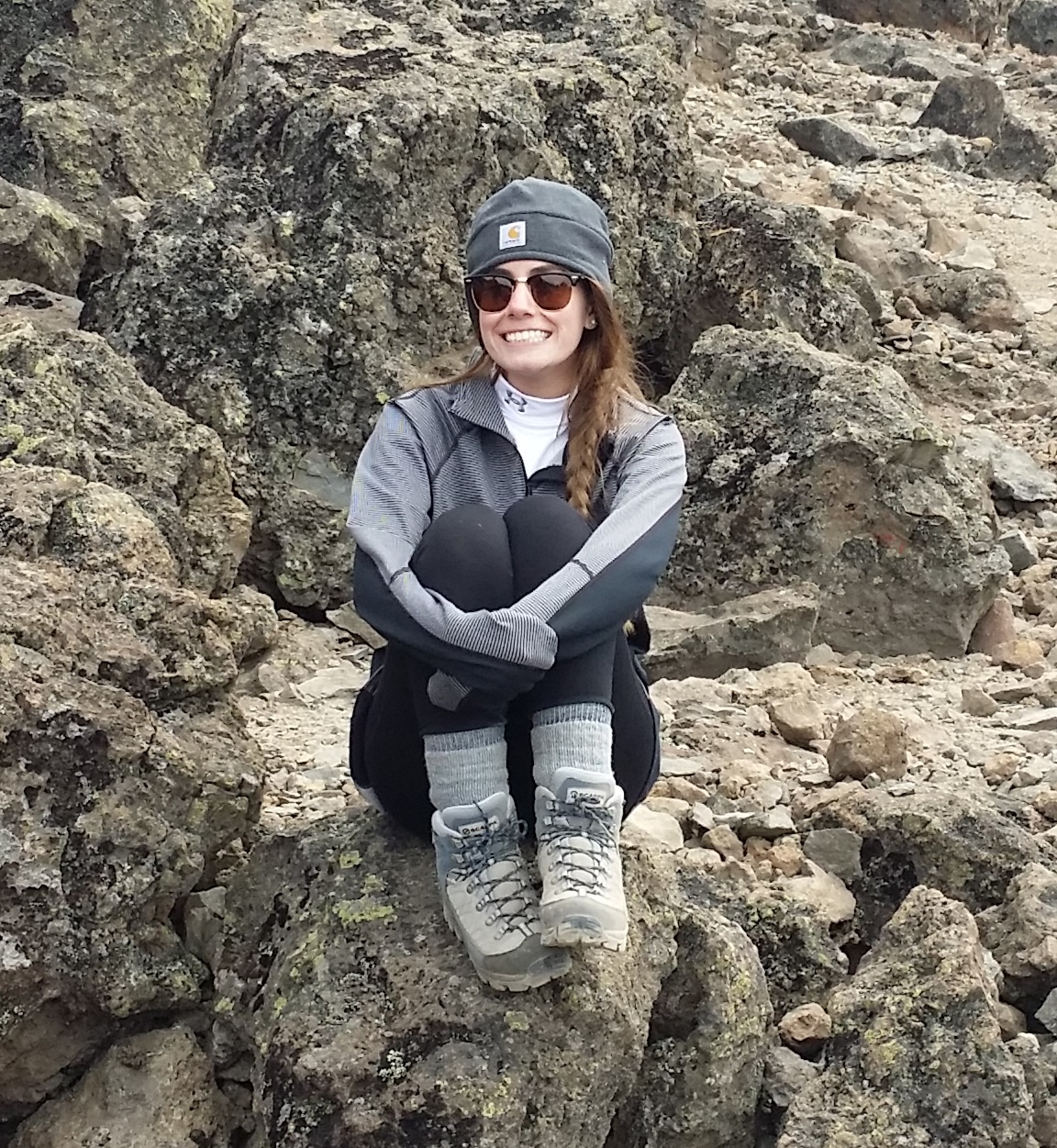 Larson W. on her hike to the summit