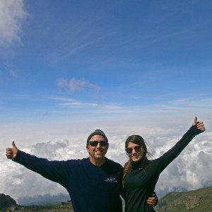 Brad S. poses on Kilimanjaro