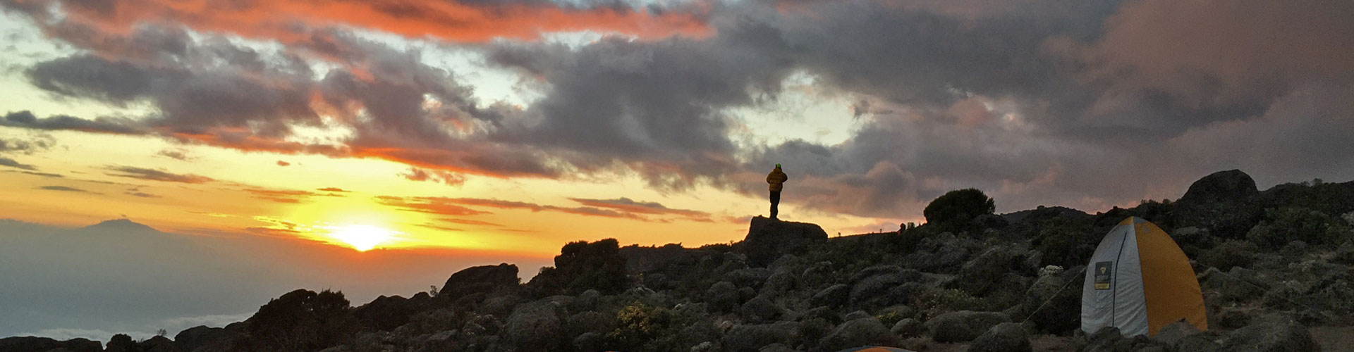 A beautiful sunset view from Mt. Kilimanjaro