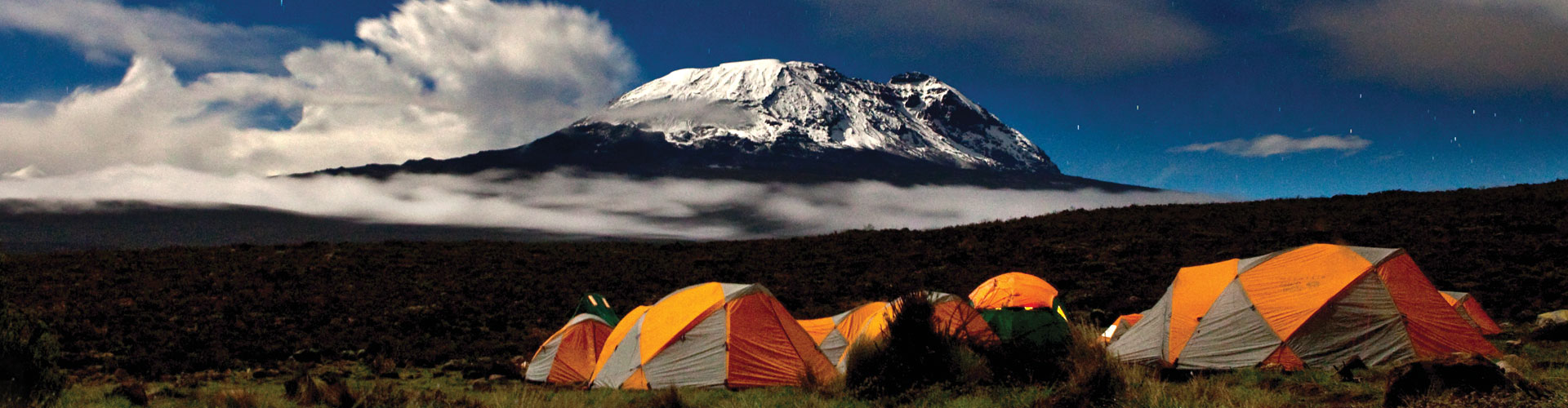 Camps at the base of Kilimanjaro