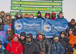 WaterCan's trekking team at the summit