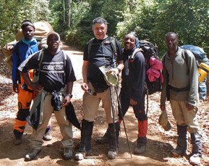 Dr. Joel Batzofin with guides and porters