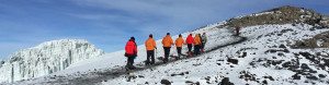 Trekkers approaching the summit