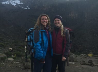 Allison and friend on Kili.