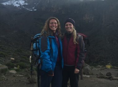 Allison and friend on Kili.