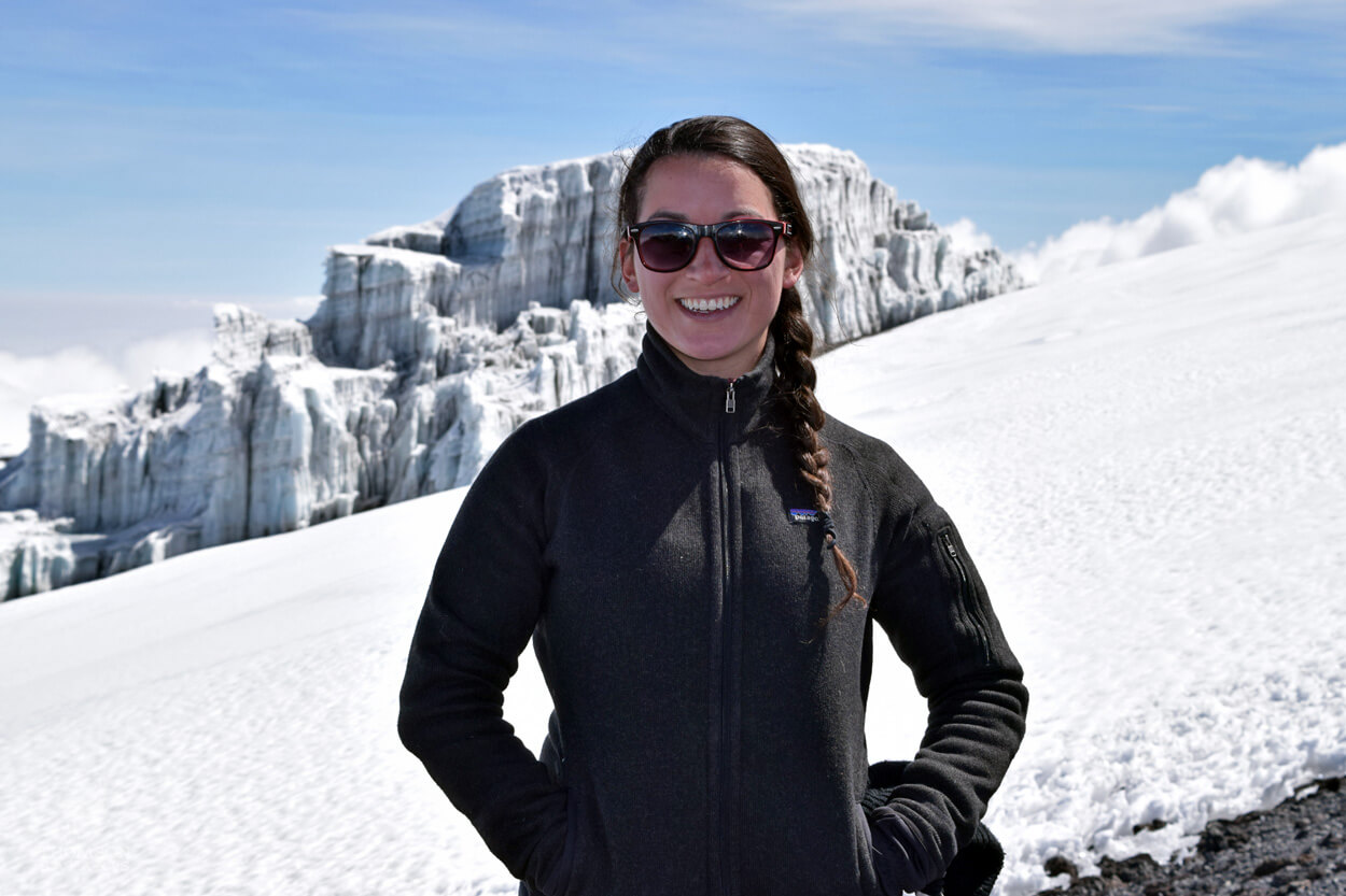 kristina climbing mount kilimanjaro