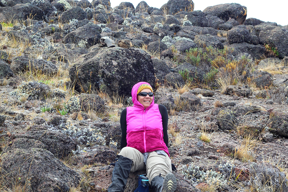 The bride at Shira Plateau on Mount Kilimanjaro