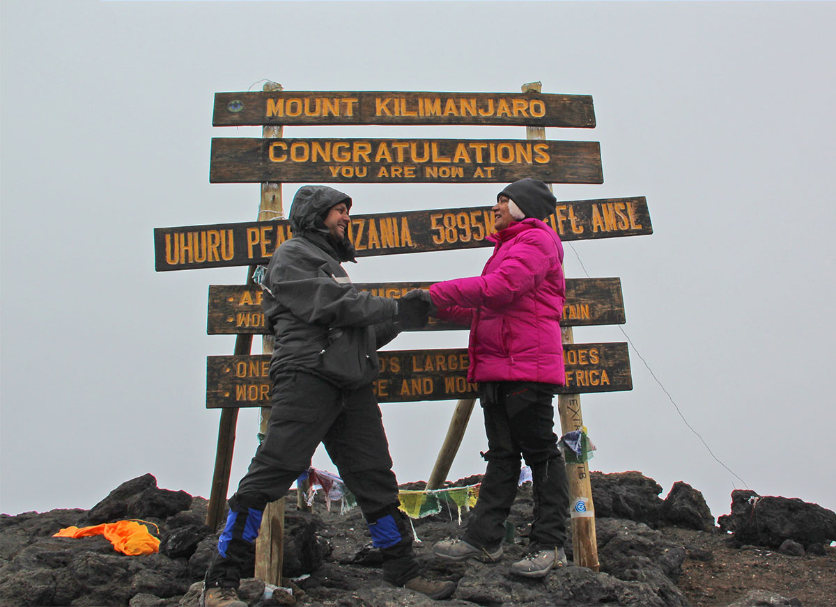 wedding vows on top of kilimanjaro