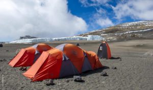 thomson kilimanjaro crater camp besides glaciers