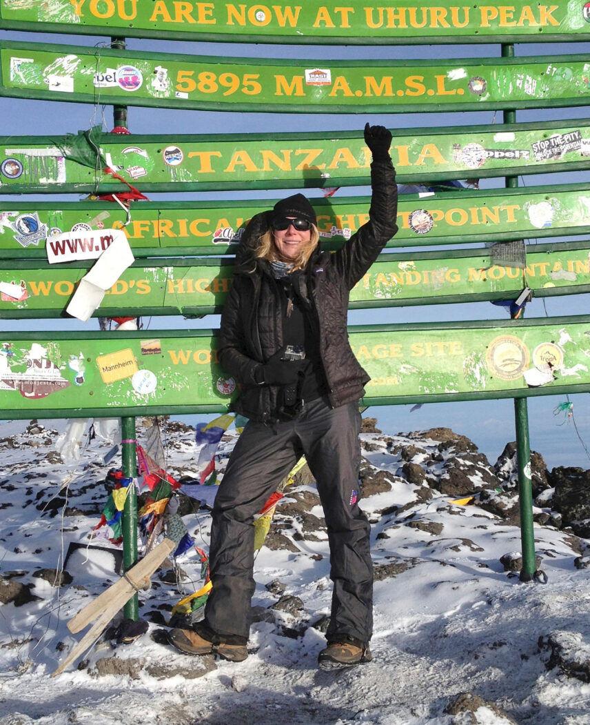 vanessa summited kilimanjaro with thomson as part of the seven summits