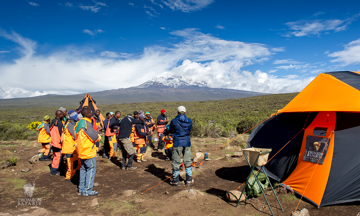 thomson kilimanjaro porters at camp 