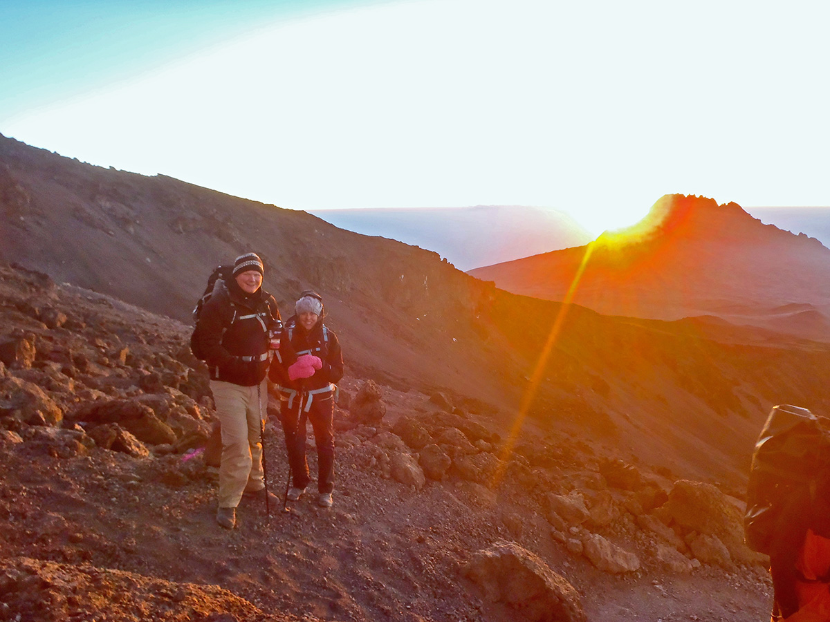 getting engaged on kilimanjaro at sunrise