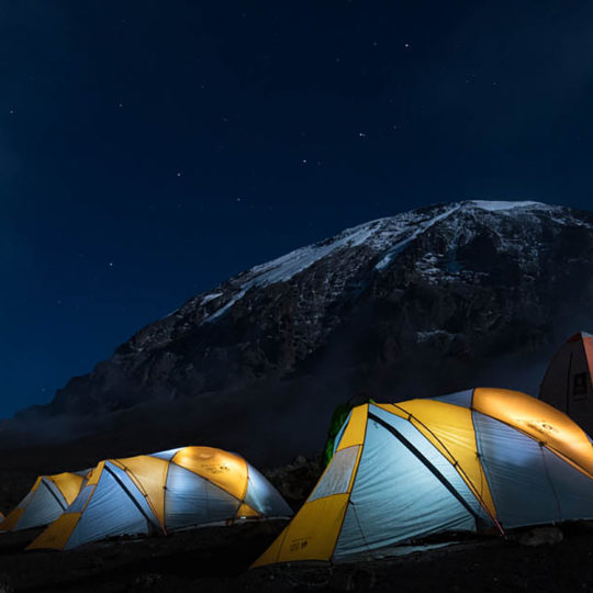 karanga camp at night