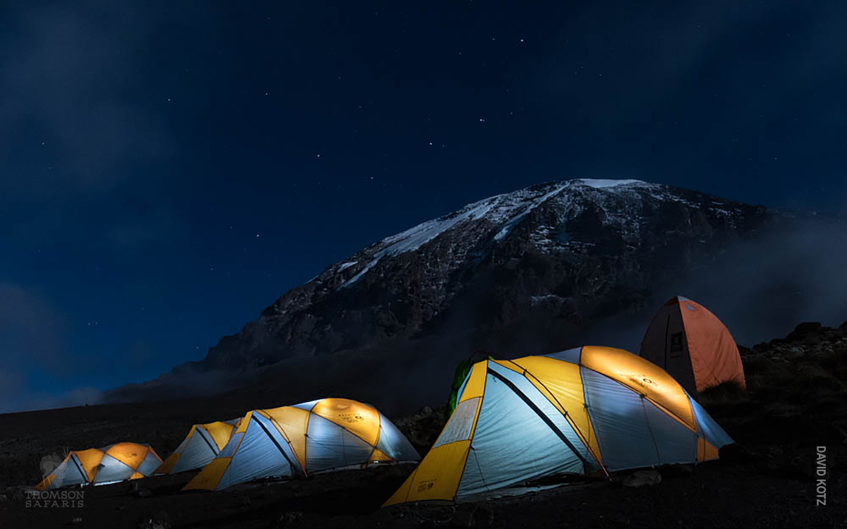 karanga camp at night