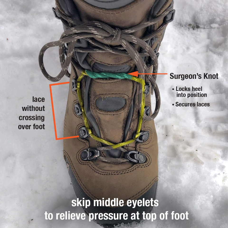 hikers shoelace knot