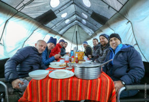 food tent on thomson kilimanjaro trek