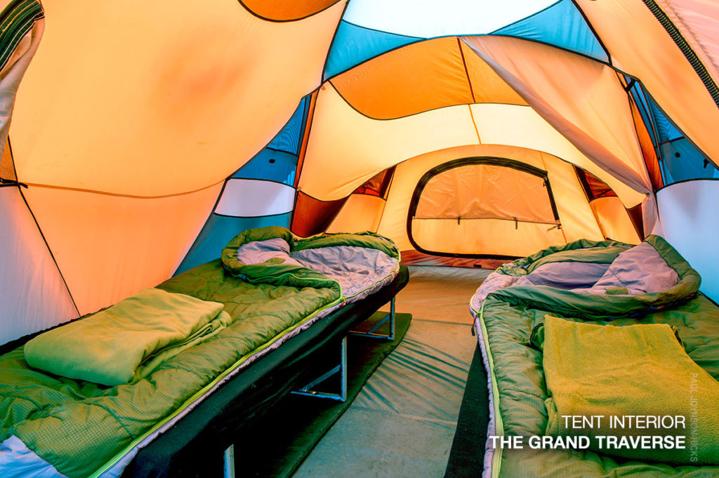 inside grand traverse tent on thomson kilimanjaro trek