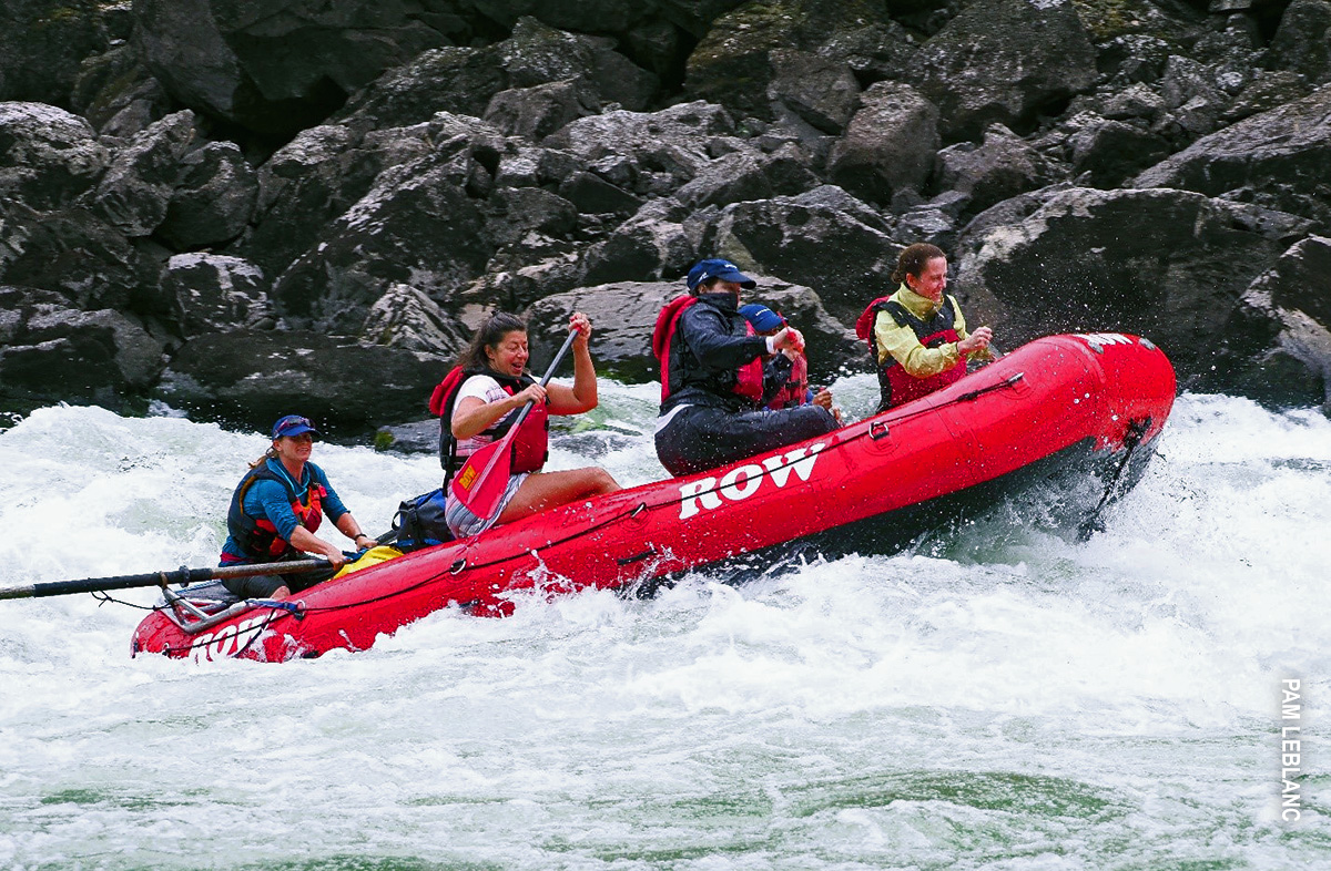 rafting on salmon river with adventurewomen
