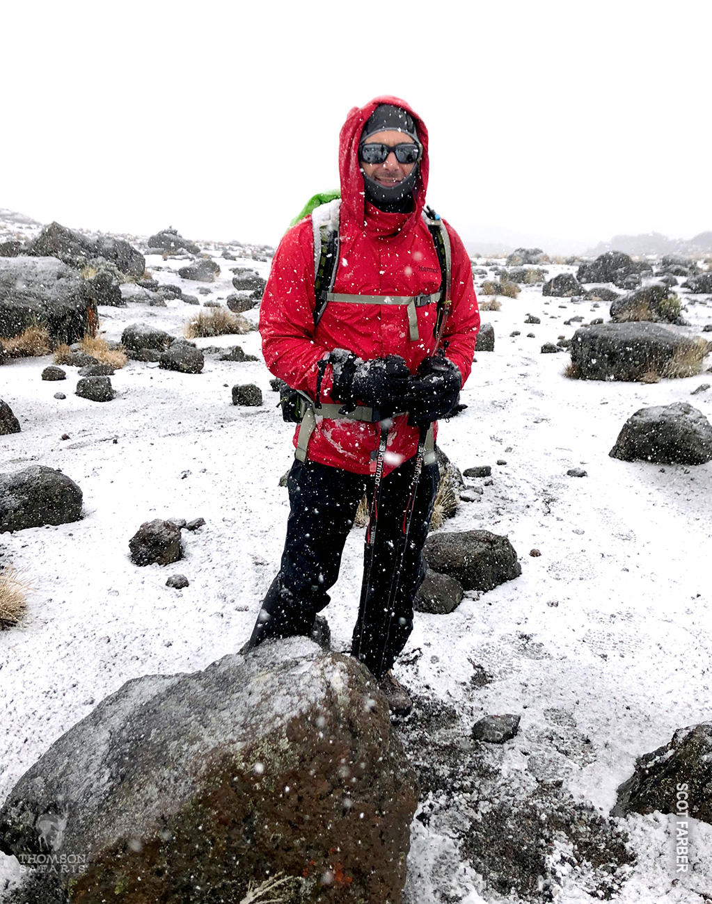 snow on kilimanjaro near the summit