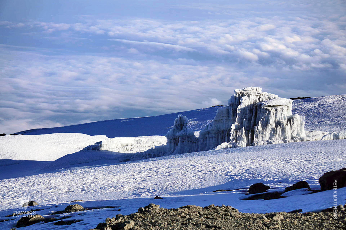 melting glaciers on mt kilimanjaro