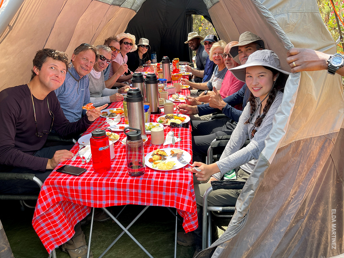 dining tent on kilimanjaro