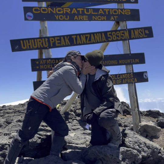 proposal at kilimanjaro summit