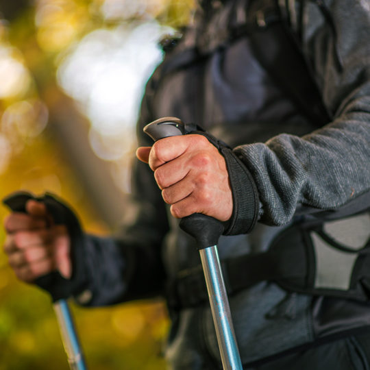 trekking poles on kilimanjaro