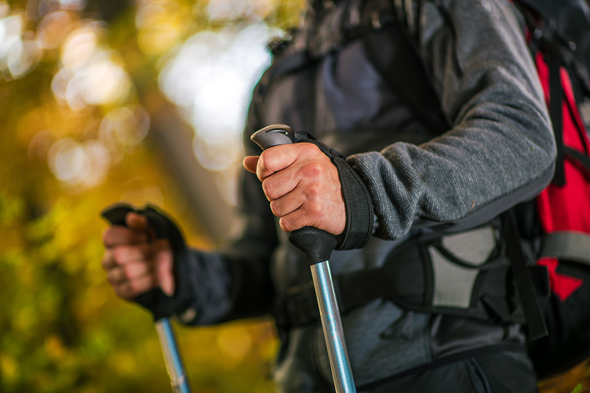 trekking poles on kilimanjaro