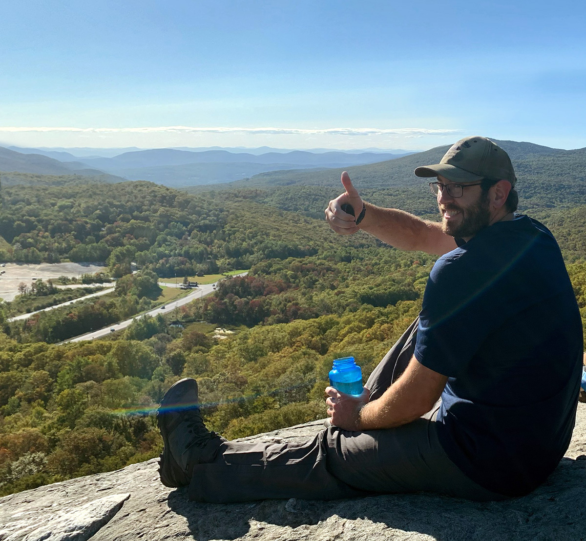 matt hiking in new england