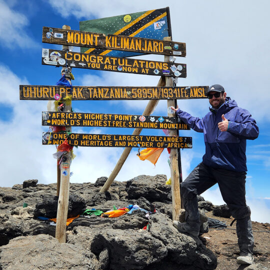 matt at kilimanjaro summit