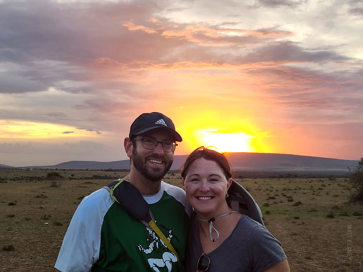 matt and his wife enjoying eastern serengeti nature refuge