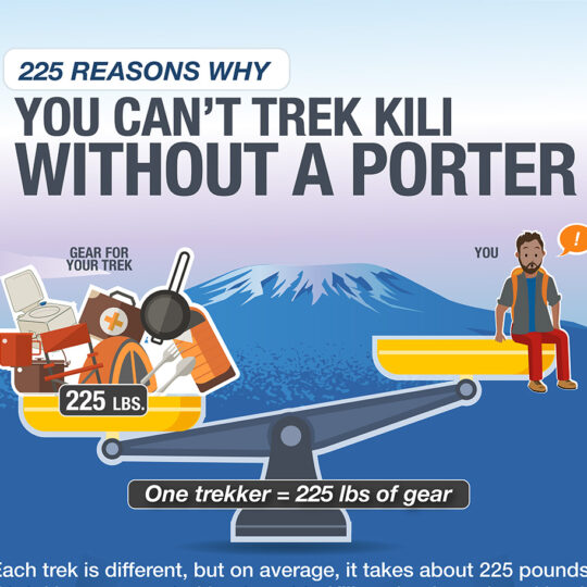 why you cannot climb kilimanjaro without a porter infographic