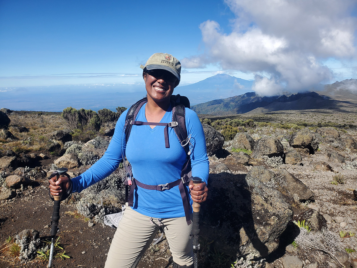 thomson staffer angela on mount kilimanjaro