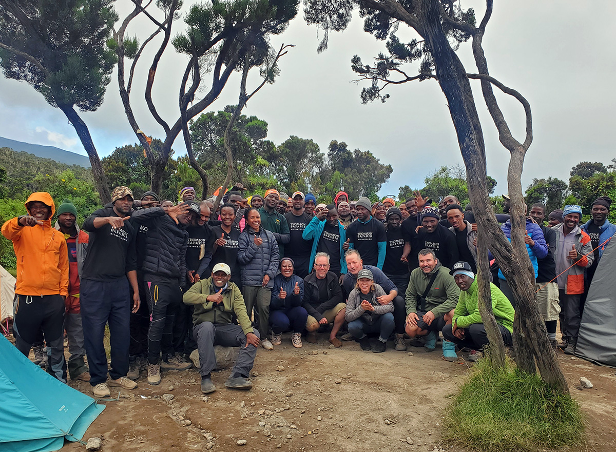 thomson mountain staff with trekking group 