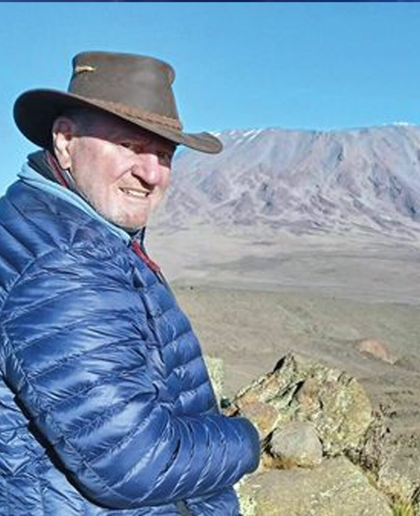 thomson treks guest at saddle on mount kilimanjaro