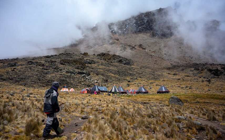 moir camp on grand traverse kilimanjaro trek