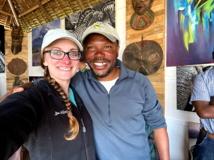 celebrating kilimanjaro summit with guide