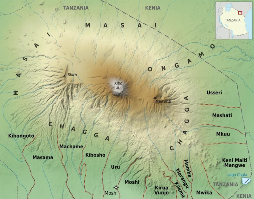 Tribes of Kilimanjaro map