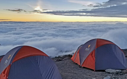 kilimanjaro camp in clouds