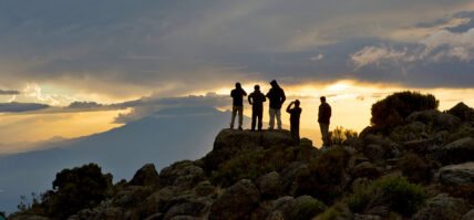 photographing sunset on kilimanjaro