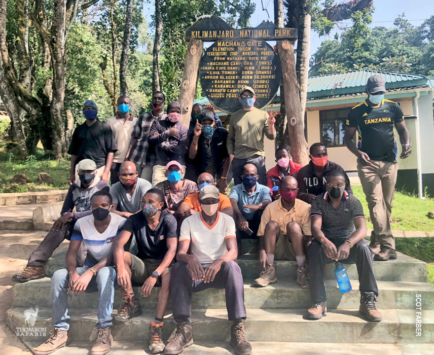 thomson treks kilimanjaro porters at park gate