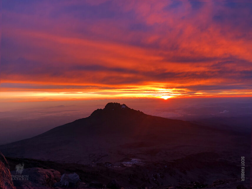 Sunrise on kilimanjaro during make-a-wish foundation trek