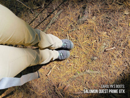 Carolyn's hiking boots for training for Kilimanjaro