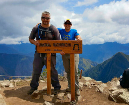 Heather training for kilimanjaro with her husband in peru